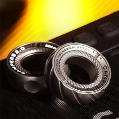 Ratchet Fidget Ring Metal Mechanical Fidget Toy Portable Fingertip EDC Spinner 07FC0E-D4 - KOEEK