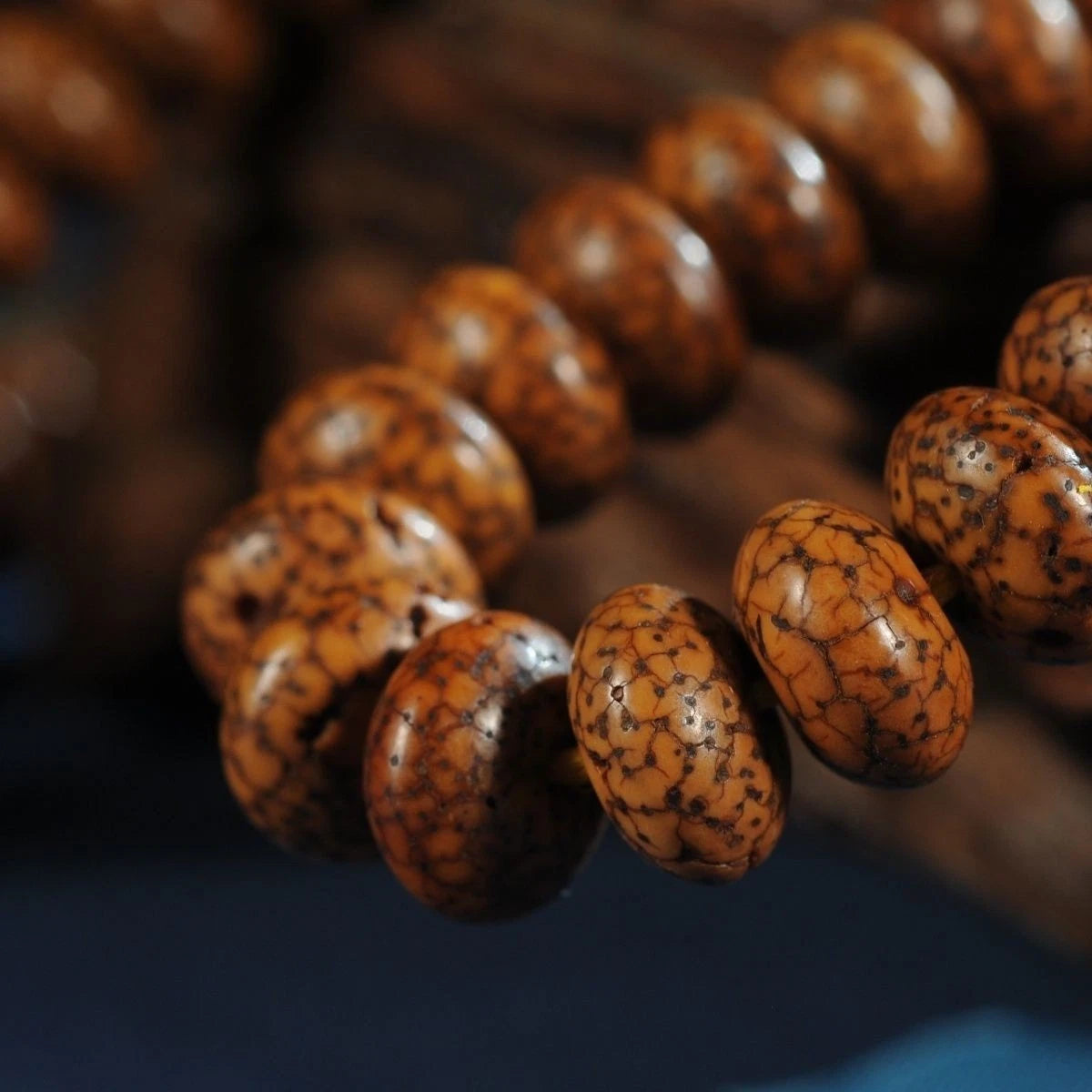 108 Beads Necklace Star Moon Prayer Beads Tibetan Bodhi Bead Bracelet Buddhist 07FC0E-D4 - KOEEK