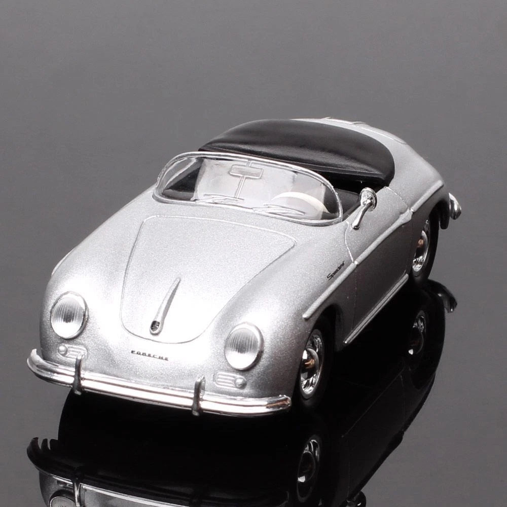 1:43 Porsche 356A Cabriolet Silver Diecast Model Classic Vintage Car Collectible 07FC0E-D4 - KOEEK