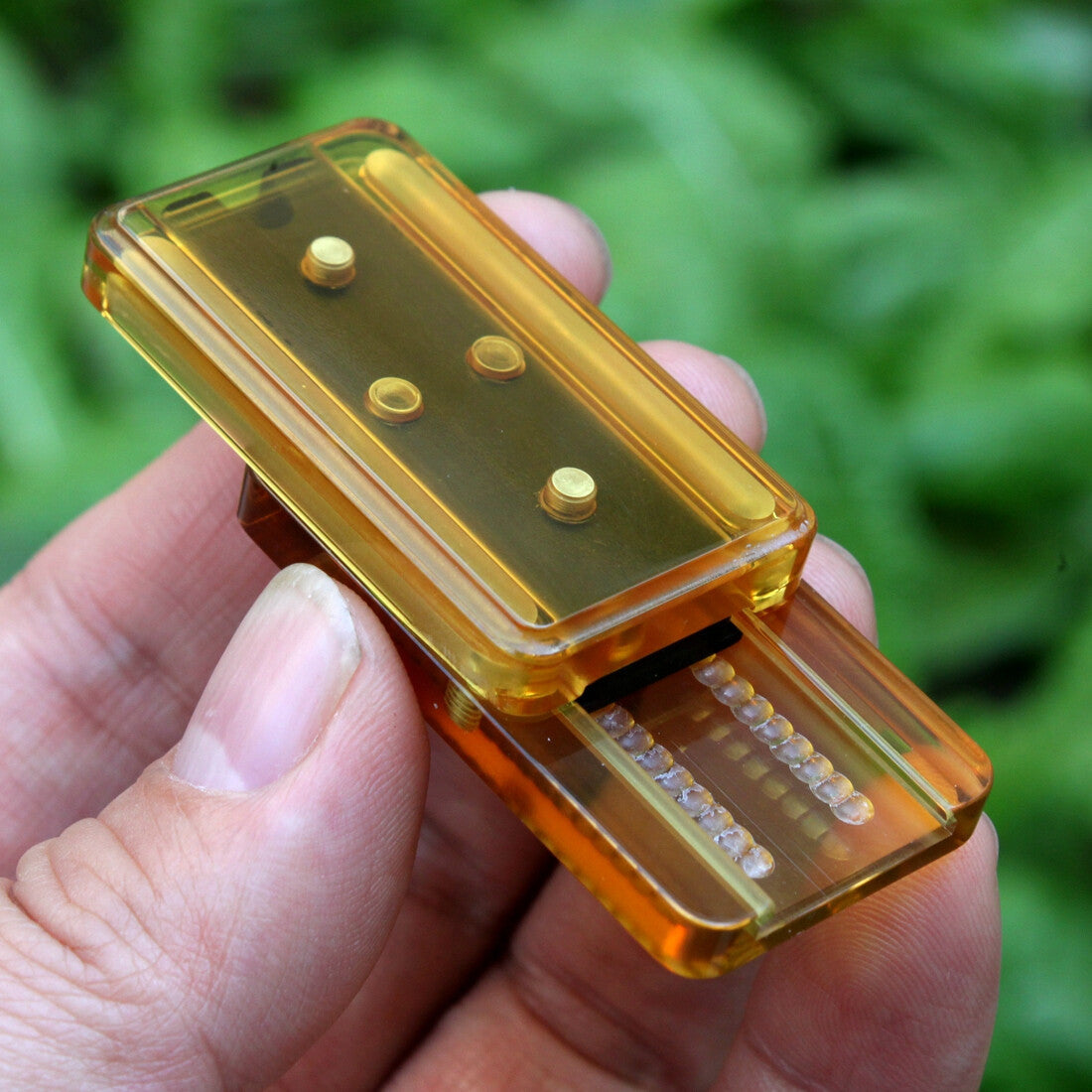 PEI Fidget Slider Ding Ding Clicker Haptic Toy Mechanical push Card Pocket EDC 07FC0E-D4 - KOEEK