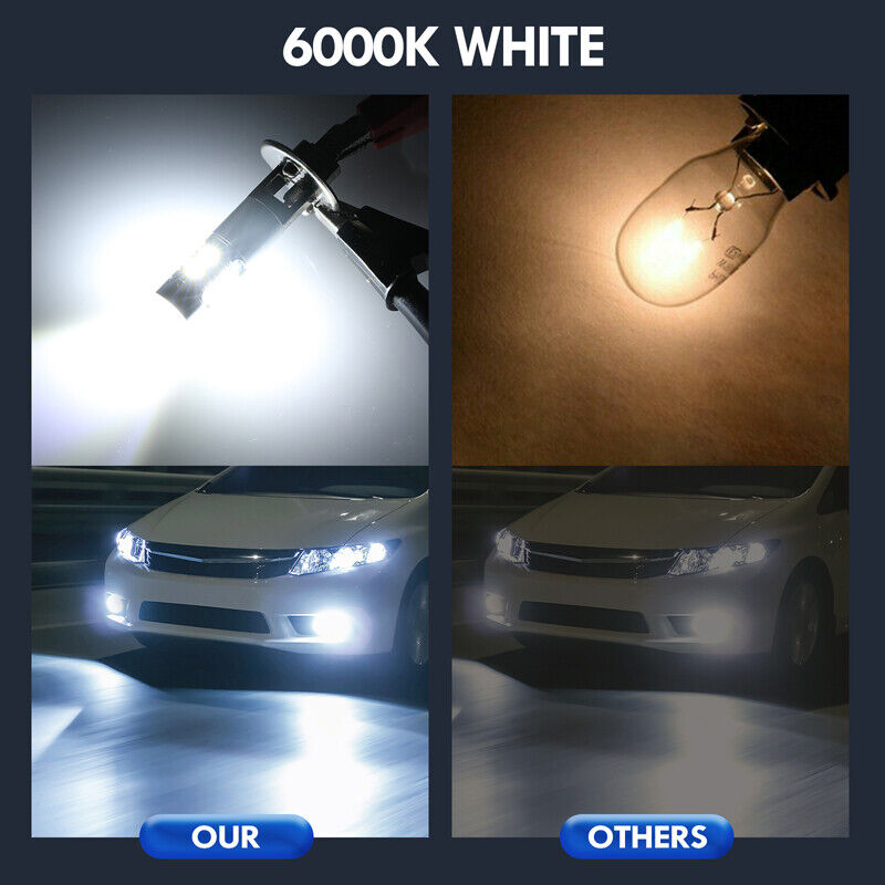 nye 6000K Luces Fuertes Para Auto Coche Luz Carro Pærer H1 LED SUPER Blanco