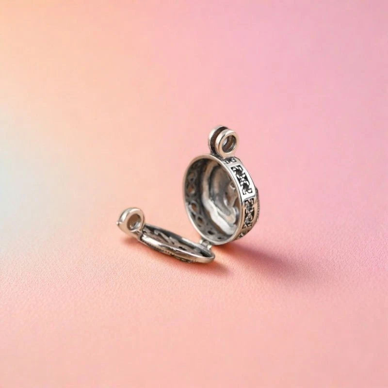 Small Hollow Box Pendant Koi Fish Lotus Pendant 07FC0E-D4 - KOEEK