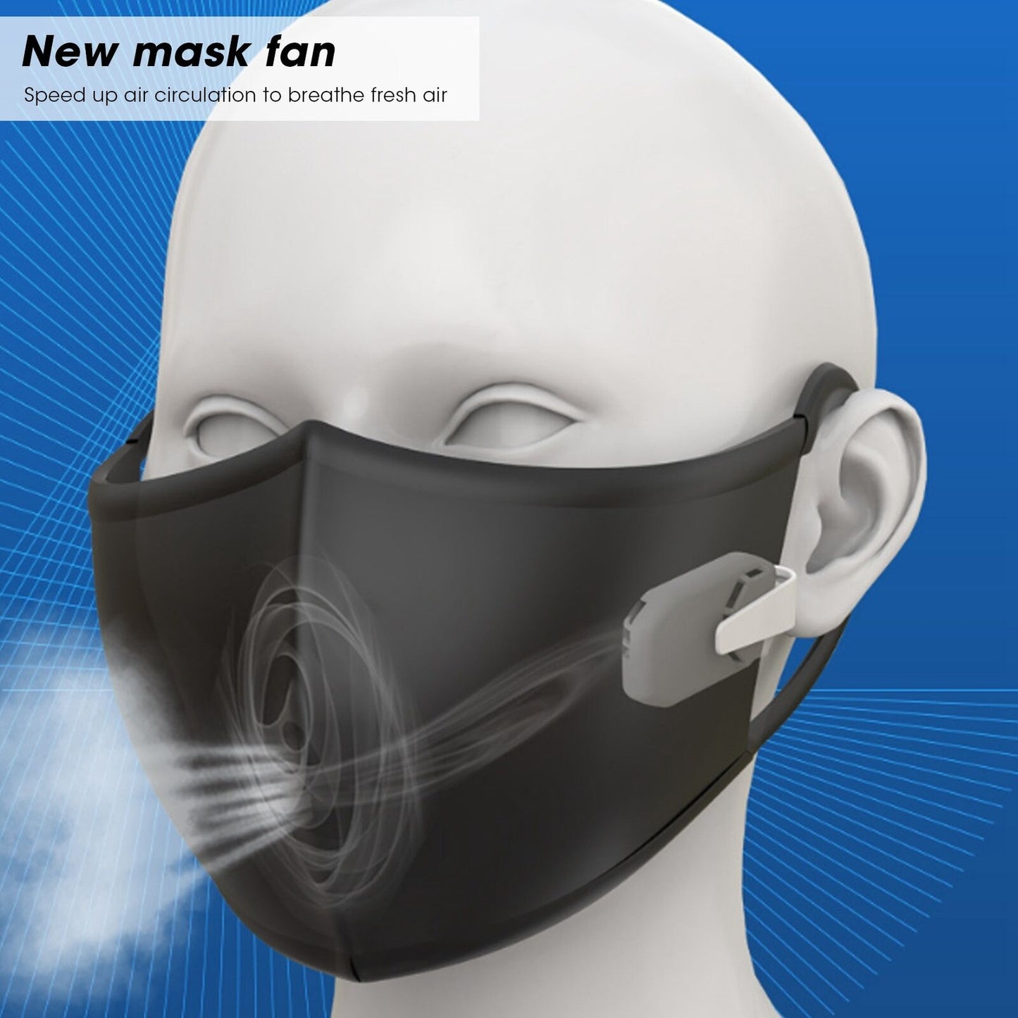 new Mask Fan Personal Wearable Breathable Cool Air Face Fan With TypeC Charging ABE koeek - KOEEK