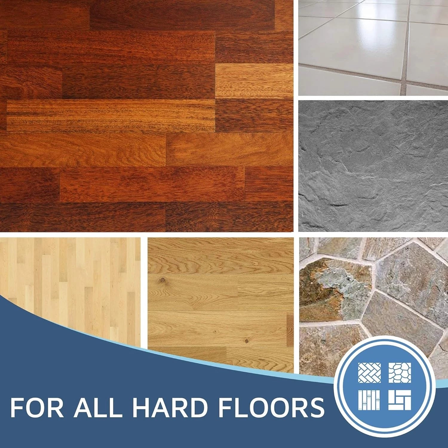 Professional-grade steam mop replacement pads, suitable for all hard floors 07FC0E-D4 - KOEEK