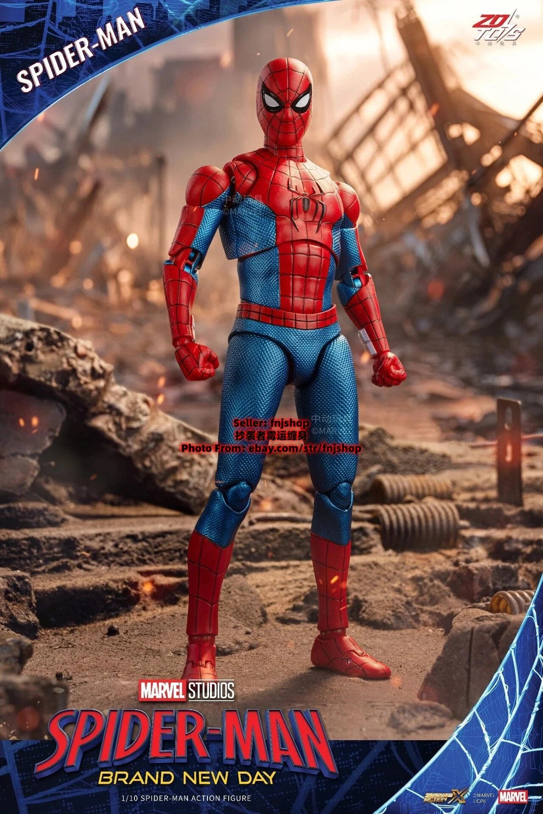 Hot- ZD Toys Spider-Man   Day 1/10 Collectible Action Figure IN STOCK ZD_TOYS - KOEEK