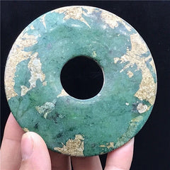 Xiuyu Jade Antique Pendant Amulet Hand-Carved Feng Shui  Vintage Charm 07FC0E-D4 - KOEEK