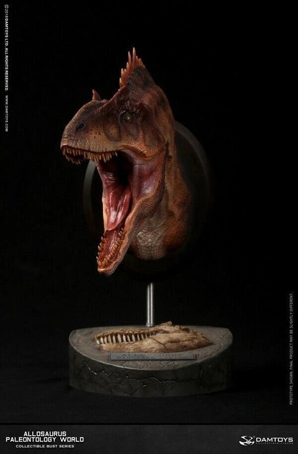 DAMTOYS Allosaurus Bust Dinosaur Statue Resin Display Model MUS010A Red Version DAMTOYS - KOEEK