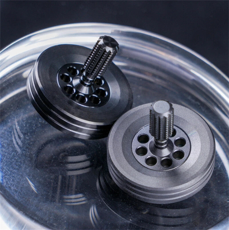 Hand Twist Stainless Steel Spinning Top Spinner EDC Toy Stress Relief Fidget Toy 07FC0E-D4 - KOEEK