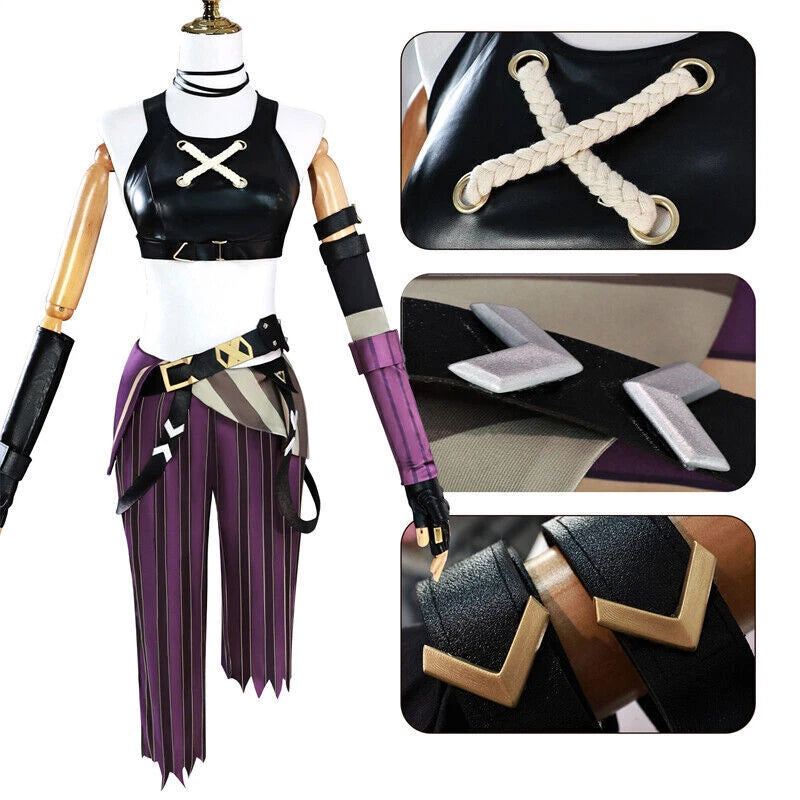 League of Legends Battle of the Twin Cities Jinx Cosplay Costume Uniform Suit 07FC0E-D4 - KOEEK