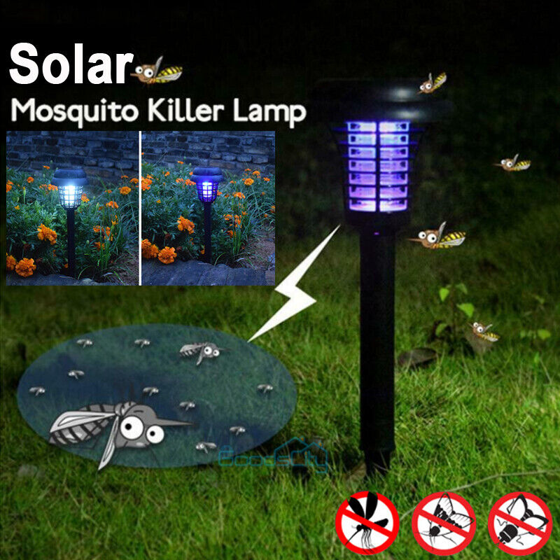 ny Mosquitos Exterminador De Insectos Solar Electrico Mata Lampara Moscas Trampa