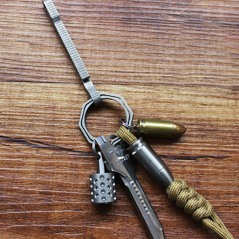 EDC Knife Tool Beads Titanium Paracord Beads Lanyard Pendant Zipper Head 07FC0E-D4 - KOEEK