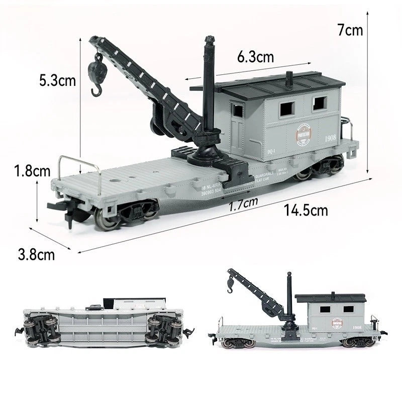 HO1:87 Train Model Railway Metal Track 40ft  Crane Transporter Truck With box 07FC0E-D4 - KOEEK