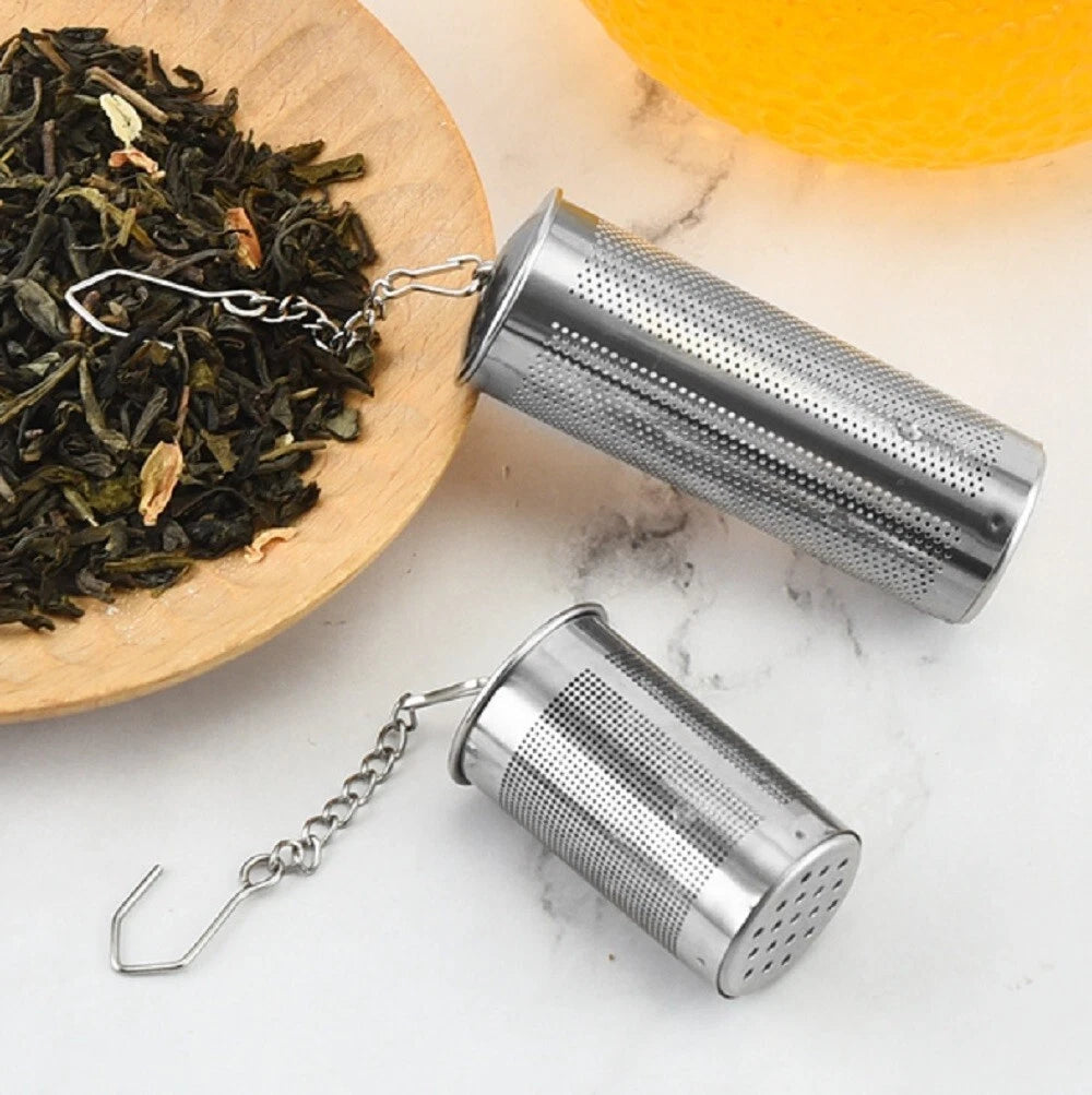 Fine Mesh Tea Ball With Chain Hook Stainless Steel Tea Infuser & Strainer 2 Pcs 07FC0E-D4 - KOEEK