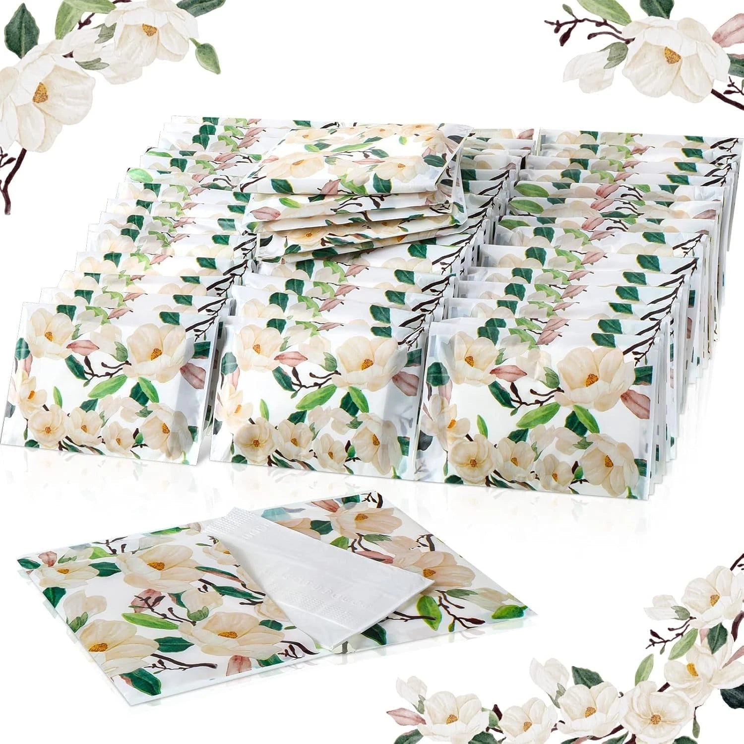 50 packs of travel-size disposable pocket tissues, 500 sheets, three layers 07FC0E-D4 - KOEEK