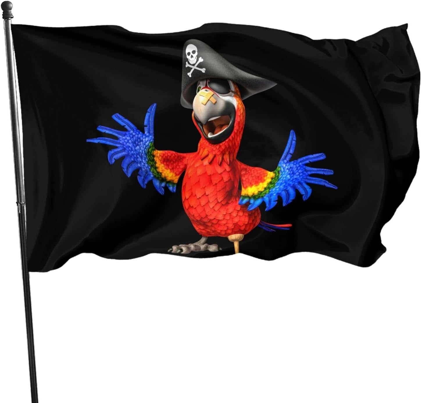 new Pirate Parrot Flag 3x5 Ft Outside Breeze Outdoor One Size, 07FC0E-D4 - KOEEK
