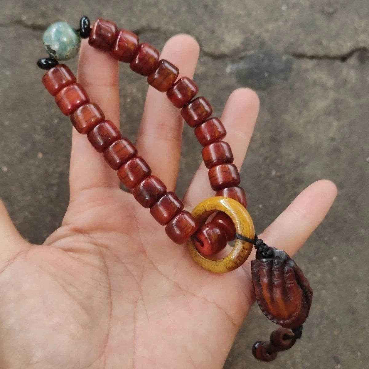 Tibetan Beads Bracelet Men Buddhist Trendy Handmade Jewelry 07FC0E-D4 - KOEEK