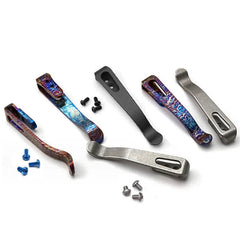 TC4 Titanium Deep Carry Back Clip Pocket Clip For Rick Hinderer XM18 XM24 Knifes 07FC0E-D4 - KOEEK