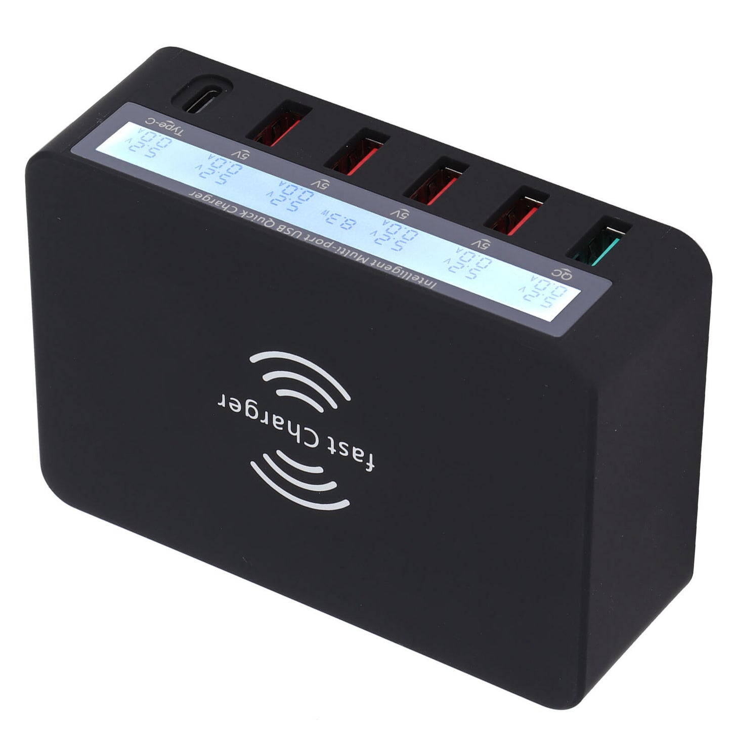 new (black)USB Charging Station 6Port Smart USB Charger Power Fast Charger For koeek - KOEEK