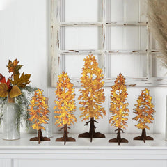 new DAZONGE Fall Decor - 5PCS Wooden Standing Trees Signs - Yellow DAZONGE - KOEEK