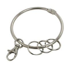 Metal Large Key Ring 7.7cm Big Key Holder Ring with Swivel Clasps 3 Split Rings 07FC0E-D4 - KOEEK
