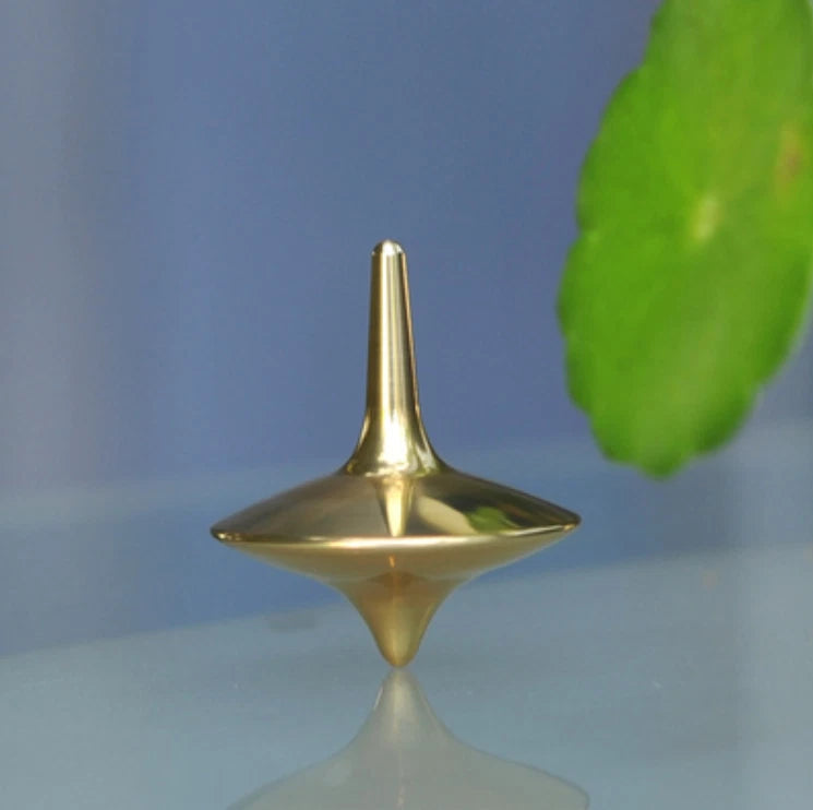 EDC Spinning Top Hand Spinner CNC Stainless Steel Brass Toys Gift Brief Design 07FC0E-D4 - KOEEK