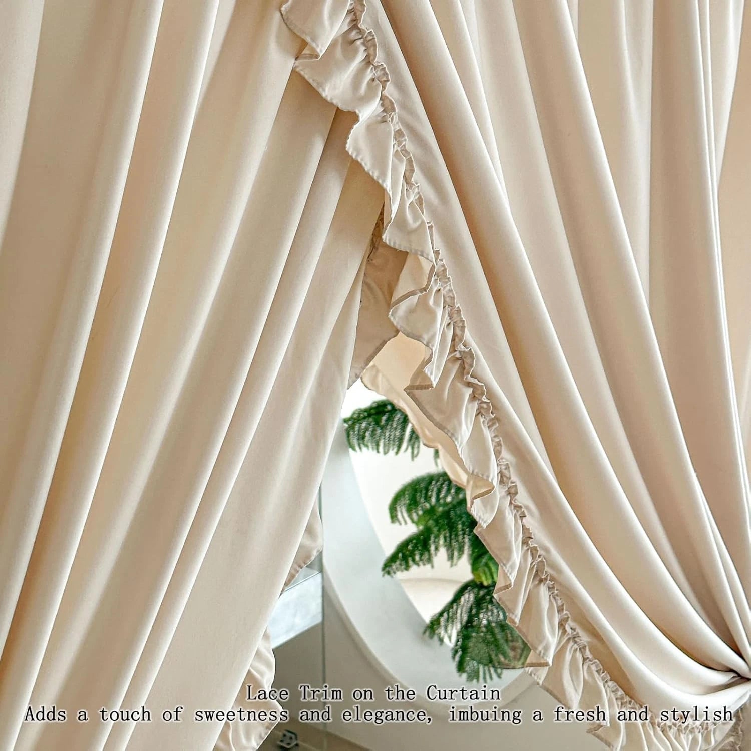 Princess Canopy Bed Curtains with Top Ties - Windproof & Lightproof for Girls' 07FC0E-D4 - KOEEK