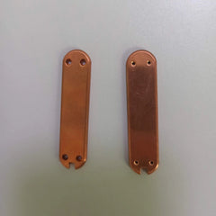 1 Pair Red Copper Knife Handle Scales For 58mm multifunctional Swiss army knives 07FC0E-D4 - KOEEK