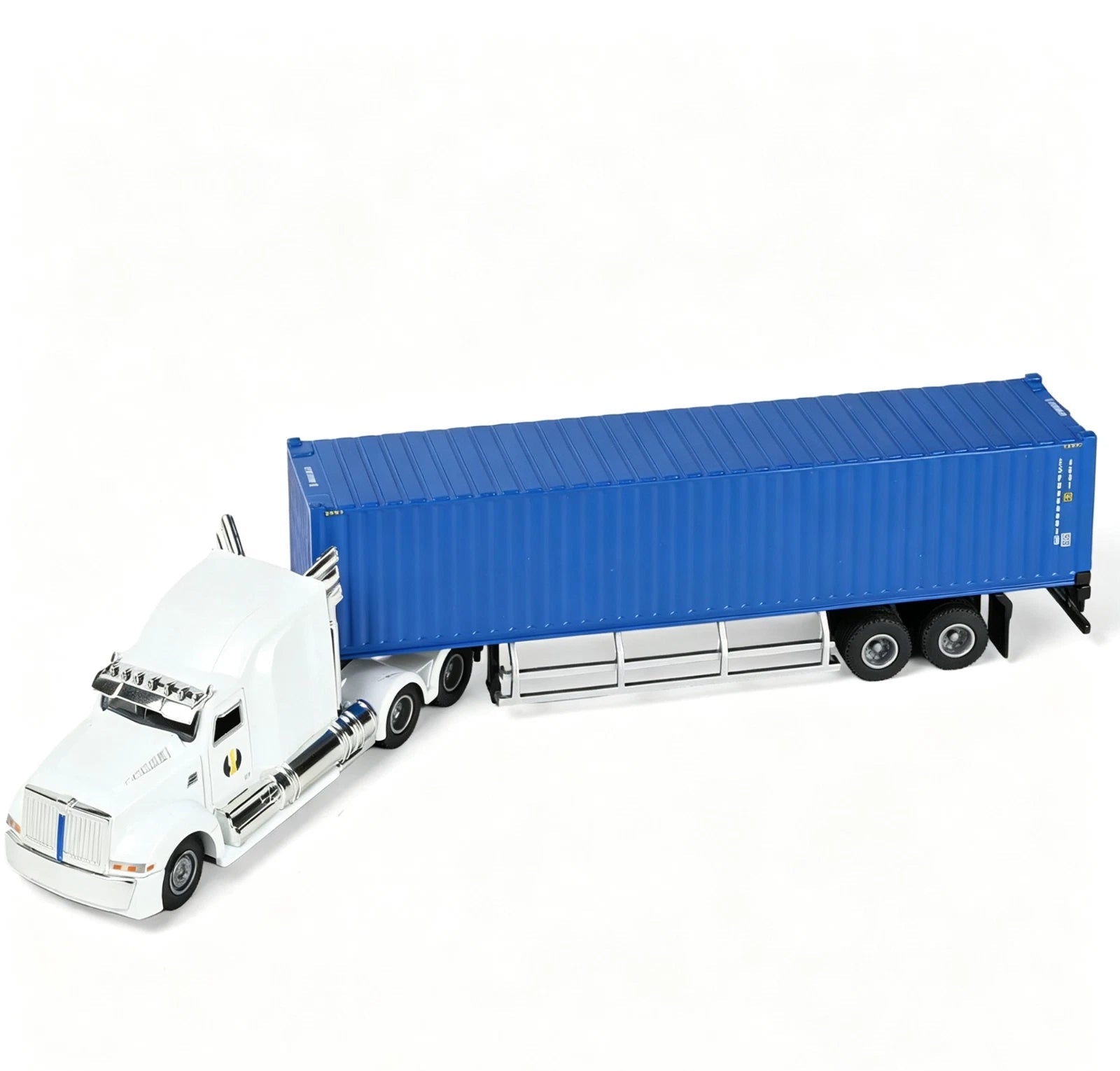 Kenworth W900 1:50 Diecast Truck & Container Trailer, Alloy Heavy Haul Toy Model 07FC0E-D4 - KOEEK