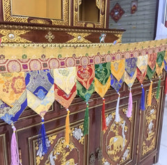 Tibetan Style Hanging Curtain Tablecloth Wall Fabric Buddhist Shrine Decoration 07FC0E-D4 - KOEEK