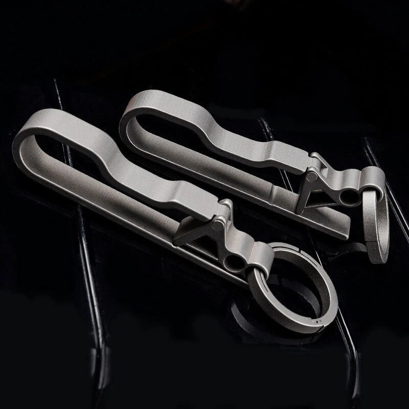EDCTC4 Titanium Alloy Keychain Buckle Belt Waist Hanging Tool with 22mm Key Ring EDC - KOEEK