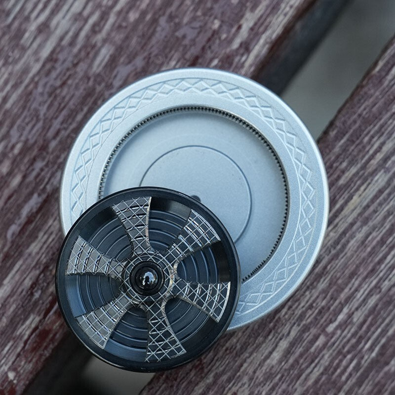 Pocket Haptic Coin Fidget Metal EDC spinner Toy Spinning Top Gift CNC 07FC0E-D4 - KOEEK