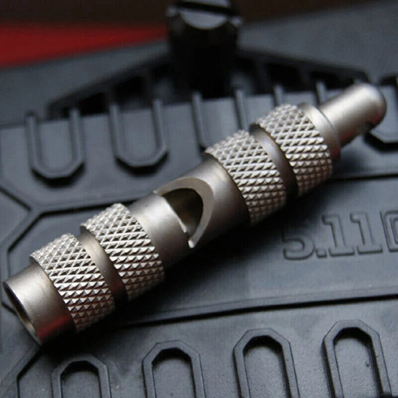TC4 EDC Titanium Keychain Safety Whistle Necklace Pendant Outdoor Survival Tool EDC - KOEEK