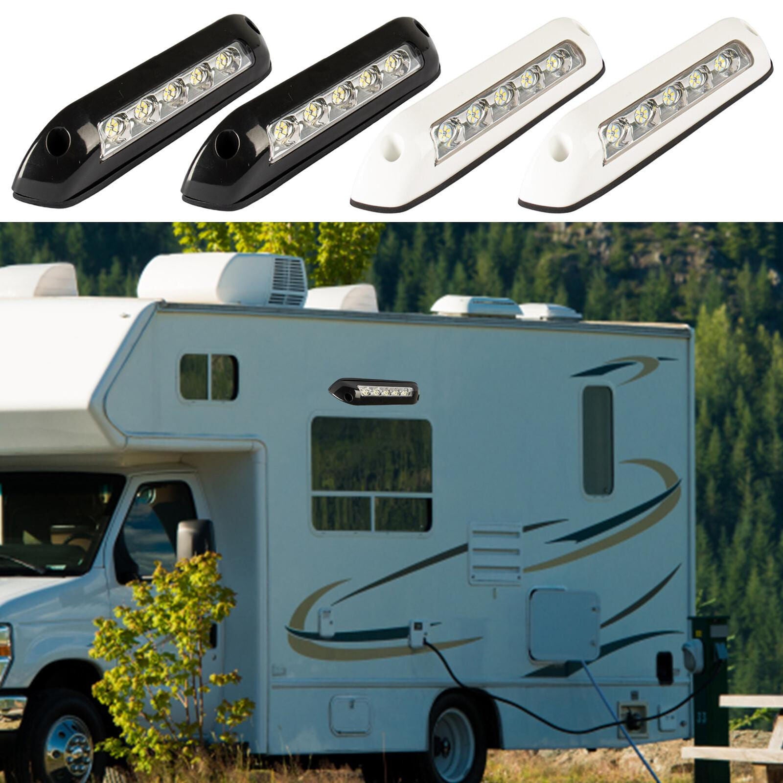 new RV Exterior LED Porch Light 12V Wall Lamps For Motorhome Camper Boats Trucks koeek - KOEEK