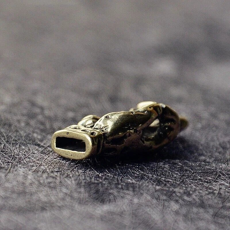 Brass Hand Middle Finger Up Keychain Pendant Trinket Hanging Jewelry Ornament 07FC0E-D4 - KOEEK