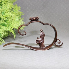 Chinese Zen Lotus Backflow Incense Burner Home Decor Cloud Aromatherapy Tea Art 07FC0E-D4 - KOEEK