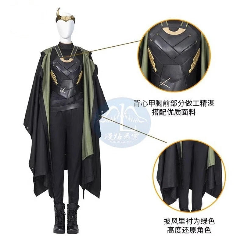Loki Season 1 Lady Loki Cosplay Costume Outfits Halloween Women's Full Set Shoes 07FC0E-D4 - KOEEK