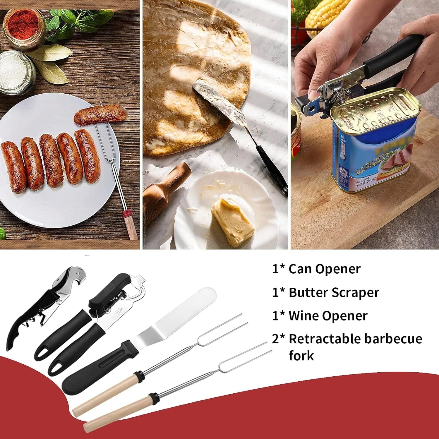 Portable Camping Kitchen Utensil Set - 27 Piece Kitchen Utensil Set 07FC0E-D4 - KOEEK