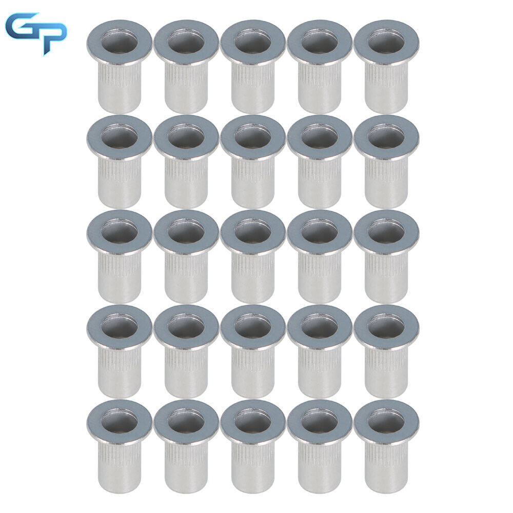 100 Piece 8 - 32 Aluminum Flange Nutserts Rivet Nut Rivnut Nutsert