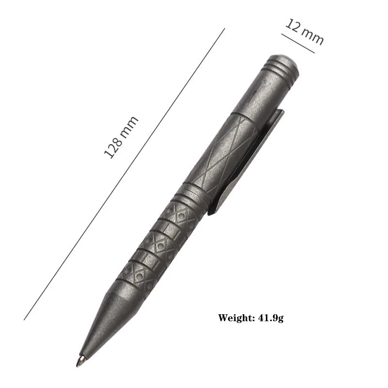 EDC Titanium Pocket Ball Pen Office Signature Working Stationery w/ 5 G2 Refills 07FC0E-D4 - KOEEK