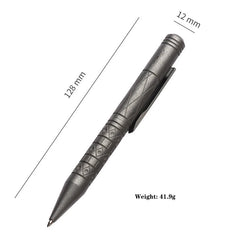 EDC Titanium Pocket Ball Pen Office Signature Working Stationery w/ 5 G2 Refills 07FC0E-D4 - KOEEK