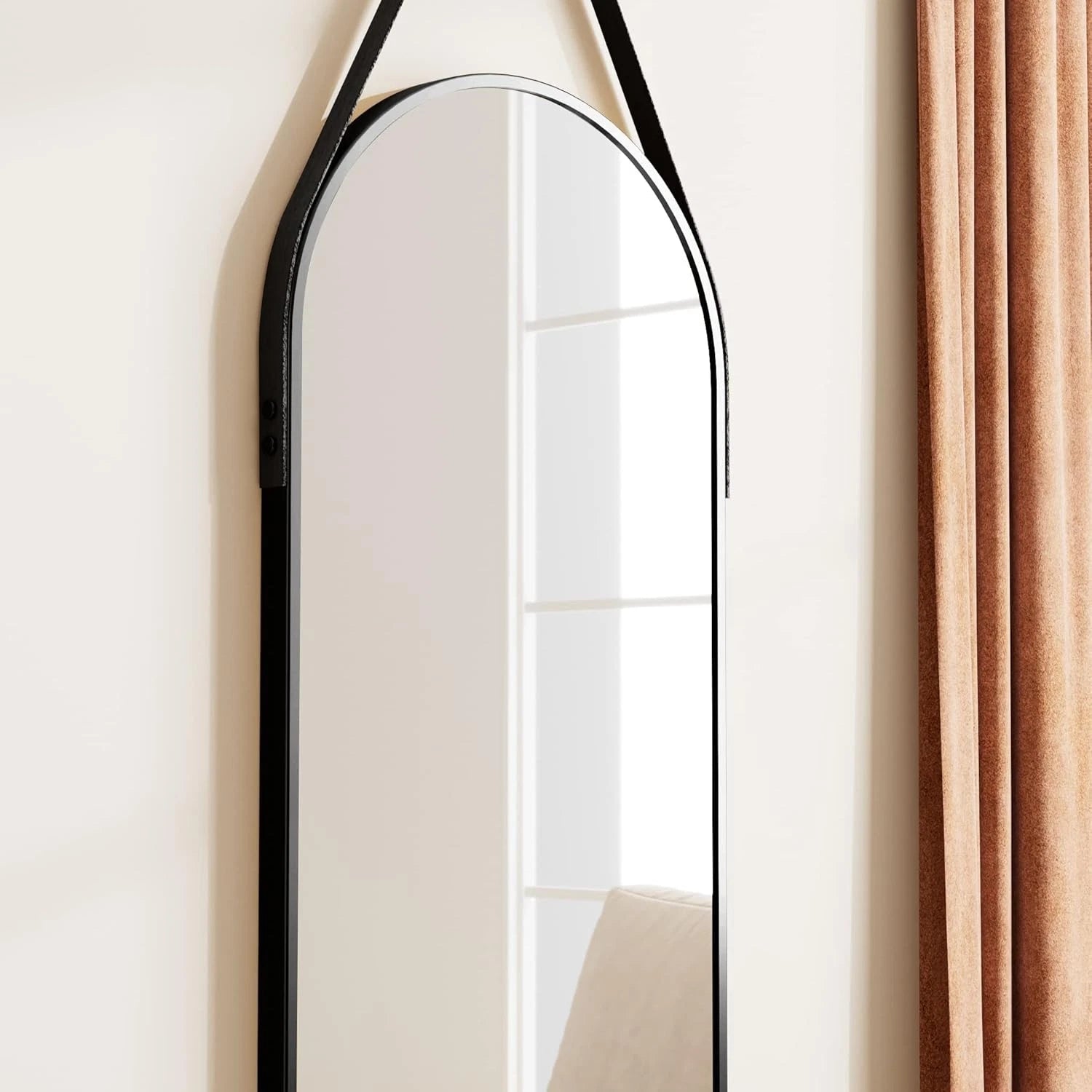 16''x48'' Arched Full Length Mirror for Wall,Full Body Arched-Top Hanging Mirror 07FC0E-D4 - KOEEK