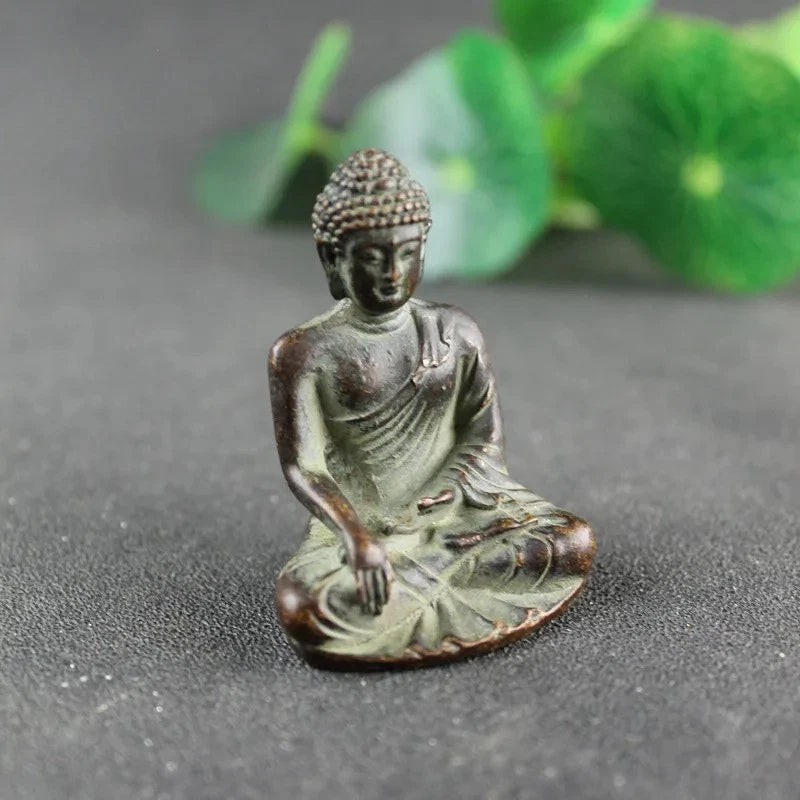 Exquisitely Chinese Bronze Handcarved Shakyamuni Buddha Statue Home Ornament 07FC0E-D4 - KOEEK