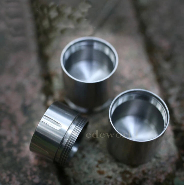 Titanium CNC Waterproof Box Storage Pill Case Sealed Medicine Bottle Container 07FC0E-D4 - KOEEK