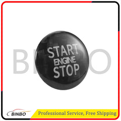For Mini R55 R56 R57 E59 R60 Black Carbon Fiber Engine Start Stop Button Cover 07FC0E-D4 - KOEEK