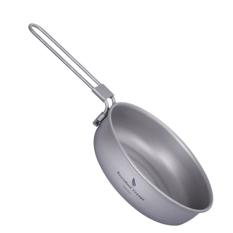 Titanium Frying Camping Plate Ultralight Outdoor EDC Cookware Skillet Griddle 07FC0E-D4 - KOEEK