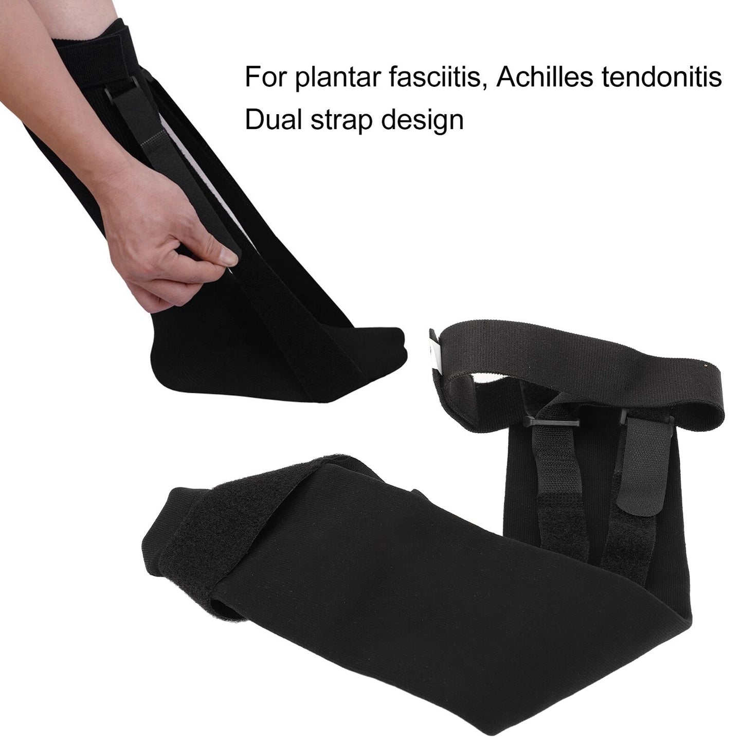 new Plantar Fasciitis Night Splint Sock Pain Relief Dual Strap Design Dorsiflexio US koeek - KOEEK