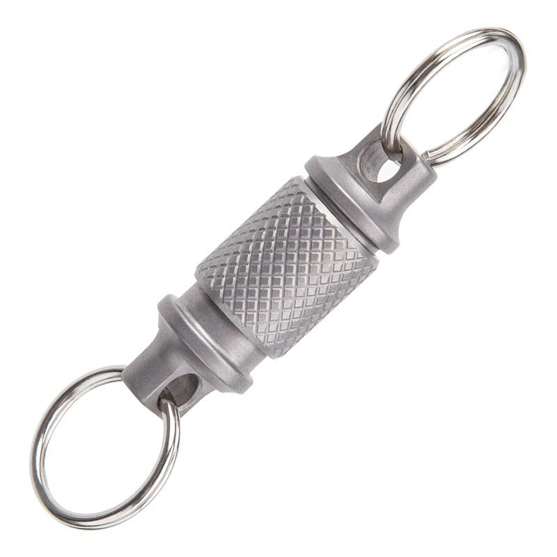 Titanium Alloy Insert Buckle Gimbal Ring Portable Double Keychain PendantEDC EDC - KOEEK