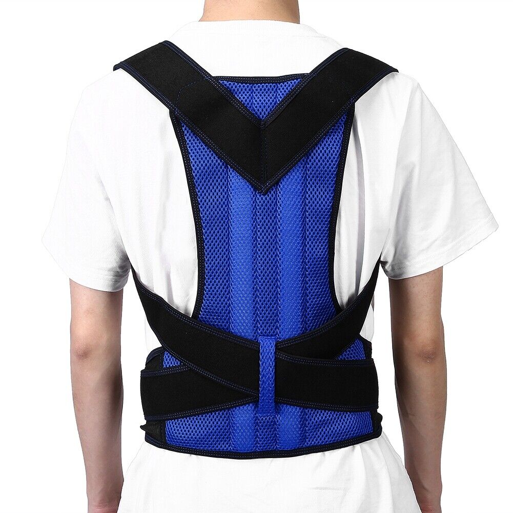 new Back Spine Posture Corrector Brace Hunchback Correction Belt(3XL Blue) HGF koeek - KOEEK