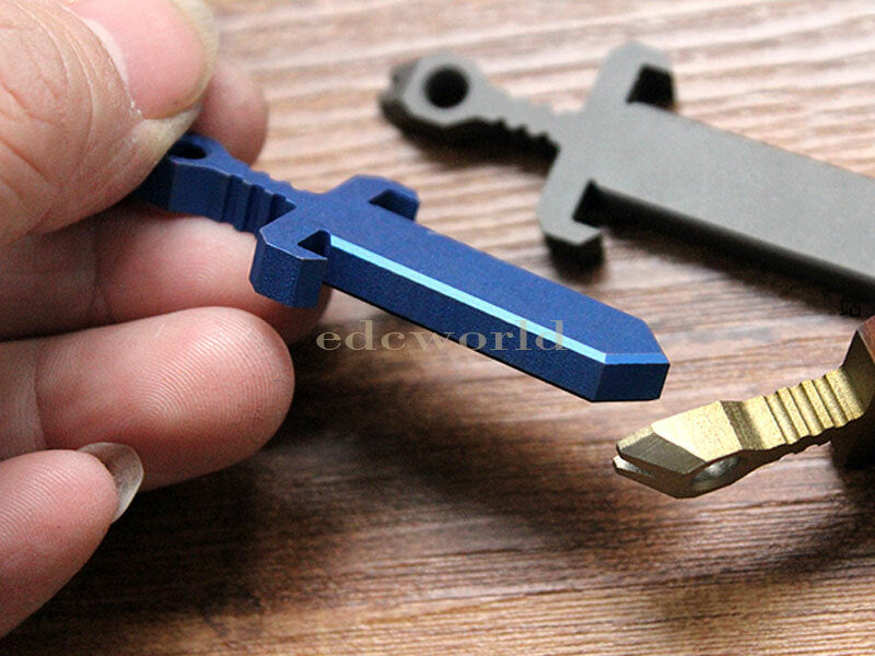 Titanium Alloy Necklace Pendant Crowbar Zipper Head outdoor Keychain EDC Tool 07FC0E-D4 - KOEEK