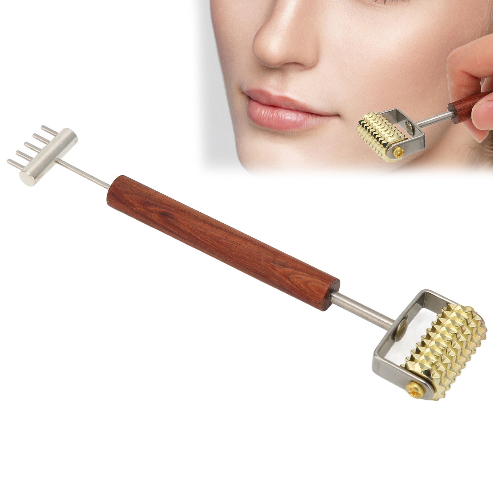 new Massage Roller Copper Handle Promote Blood Circulation Double Head Roller HGF koeek - KOEEK